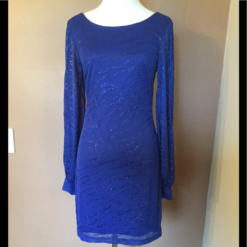 Teeze Me Blue Sparkly Dress - Picture 2 of 5